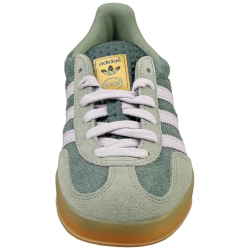 Image of adidas Gazelle Indoor Men's Sneaker, Mineral Green /Silver Dawn /Silver Green, Size 9