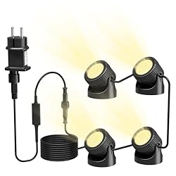 PChero Iluminación LED para estanque, bajo el agua...: Función de temporizador 8H: la iluminación del estanque está equipada con un temporizador de 8 horas. Una vez que lo enciendes, las luces subacuáticas permanecerán encendidas durante 8 horas y luego se apagarán automáticamente durante 16 horas. 1 cic...