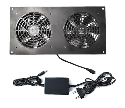 Image of 4 DOT FOURDOT COOLINGS Fourdot Exhaust /Intake Cooling System For Enclosed System /Drawer /Almirah /Rack For Home (12 Inch Model 2120)