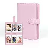 Easy Hood 富士フイルムフォトアルバム FUJIFILM チェキ アルバム ポラロイドアルバム 108枚収納 大容量 3インチミニ用instax mini EVO/12/11/8/9/7s/25/70/90インスタントカメラ写真 ウォレットアルバム 誕生日プレゼント 記念日 プレゼント ピンク