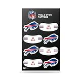 Rico Industries NFL Football Buffalo Bills Peel & Stick Temporary Tattoos - Eye Black - Game Day Approved!