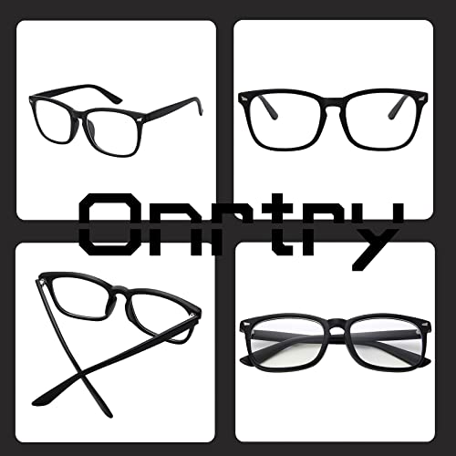 Image of Onrtry Non Prescription Glasses for Men Women Square Clear Lens Eyeglasses