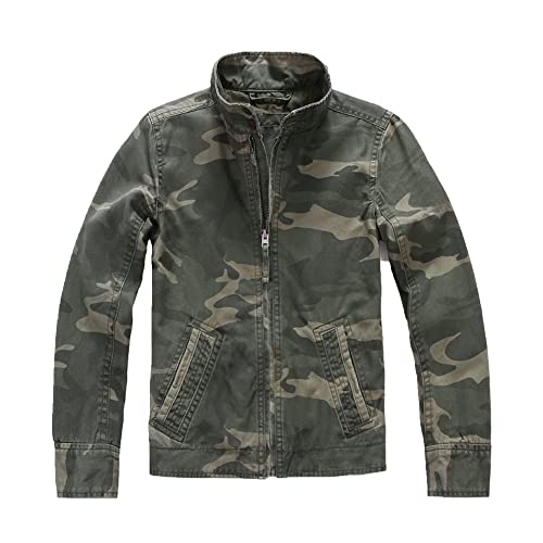 Veste de travail homme en denim vert camouflage veste automne XL