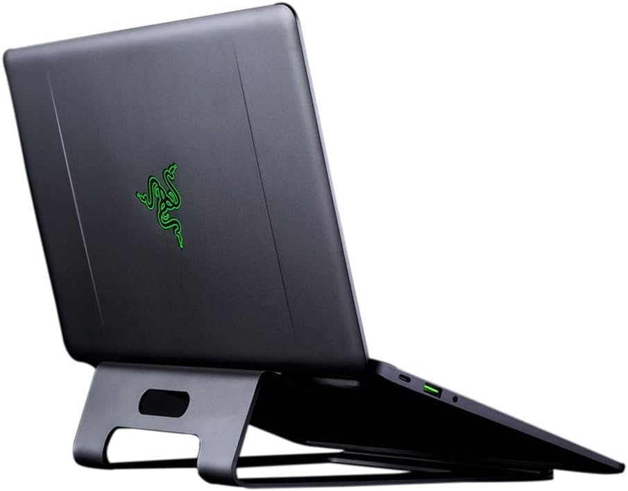 Razer Laptop Stand - Ergonomic Laptop Stand (18 Degree Tilt Angle, Aluminium, Ergonomic Design) Black