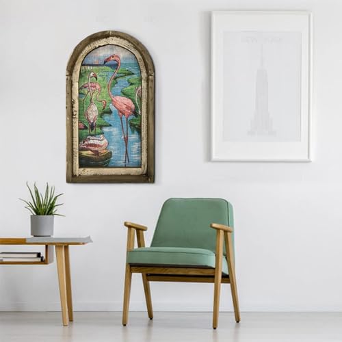 Pièce maîtresse des oiseaux roses pour salon moderne et chic - 7