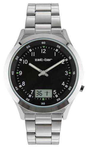 Zeit-Bar Funk-Armbanduhr Herren, mit Datums- und Sekundenanzeige