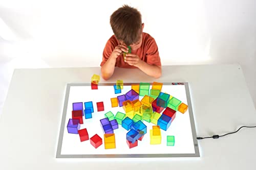 Cubes translucides TickiT 73089 : jeu de construction transparent 54 pièces - 2