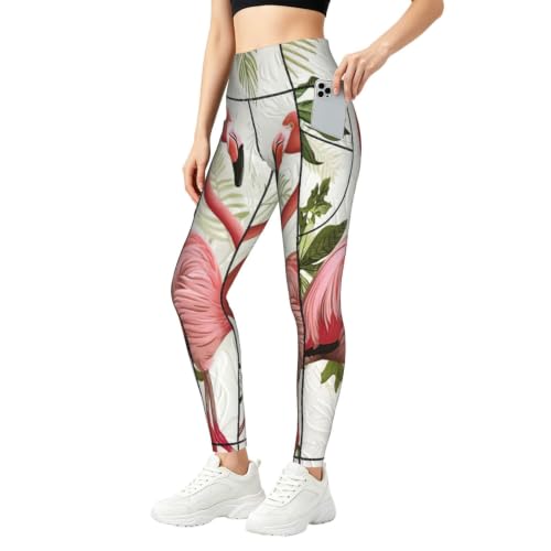 Pantalones de yoga holgados EnkzpoHen con estampado de flamencos para descanso mujer