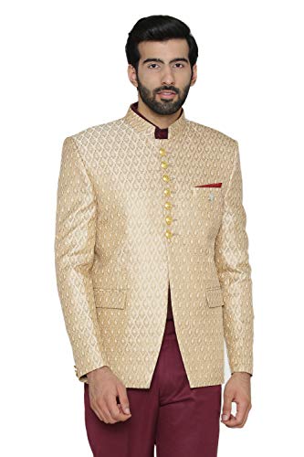 WINTAGE Men's Banarasi Rayon Cotton Bandhgala