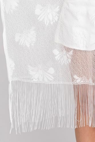 Image of RIAH FASHION Bohemian Sequin Glitter Shawl Wrap Poncho - Kimono Cardigan, Sparkly Metallic Mesh Scarf, Open Knit Crochet