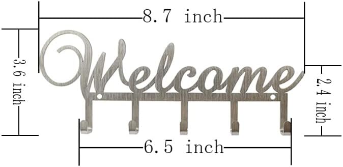 Miniatura 2 de Myartte Ganchos decorativos para llaves de pared, de aleación de zinc, organizador de llaves con tornillos y calcomanías para entrada, cocina,