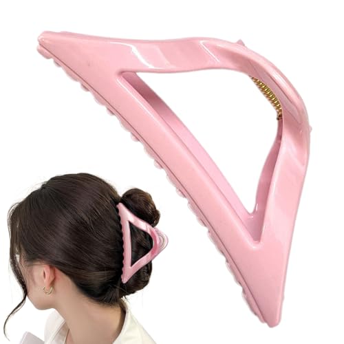 Pinzas de silicona para el pelo, cómodas pinzas para el pelo, accesorio creativo para el cabello, pinza triangular ergonómica de silicona para diarias, viajes, deportes, escuela, casual, toque