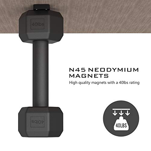RPNB Magnetic Gun Mount & Holster for Vehicle and Home-HQ Rubber Coated 40 Lbs-Gun Magnet Firearm Accessories.Concealed Holder for Handgun,Rifle,Shotgun,Pistol,Revolver,Car,Safe (2 Packs)
