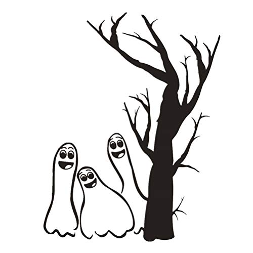 Bestoyard 1Pc Carved Halloween Dead Tree Devil Room Bedroom Decorating Wall Stickers Creative Diy Removable Wall Decoration Mural Decals For Home Bar Party Decoration For Halloween Party Supplies #TOP13