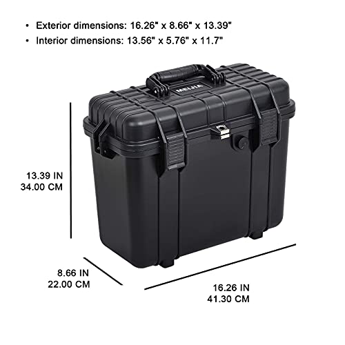 Meijia All Weather Waterproof Hard Camera Case With Customized Fit Foam Included, Elegant Black,Fit For Drones,Camera,Lens,16.26X8.66X13.39Inches #TOP4