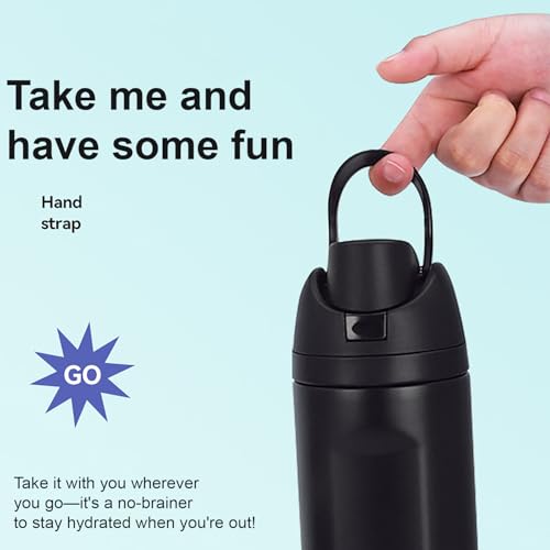 Image of House of Quirk Sippease Stainless Steel Water Bottle with Straw for Sports and Travel BPA-Free 950ML (Mocha)