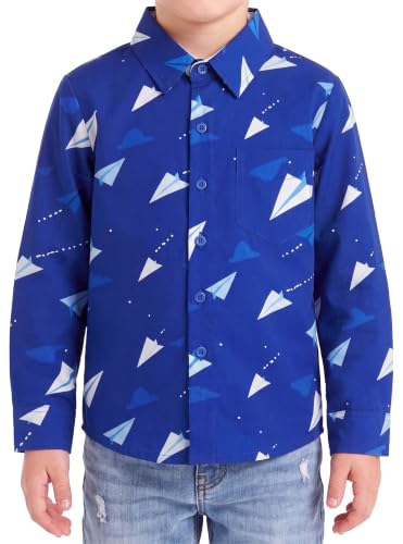 Image of Boys Hawaiian Button Down Shirt, Pure Combed Cotton Short Sleeve Size 3-15Y | Pure Combed Cotton, Smooth 60s yarn, Tagless Label, Pilling-Resistant, Shrink-Resistant, Fade-Resistant, Machine Washable