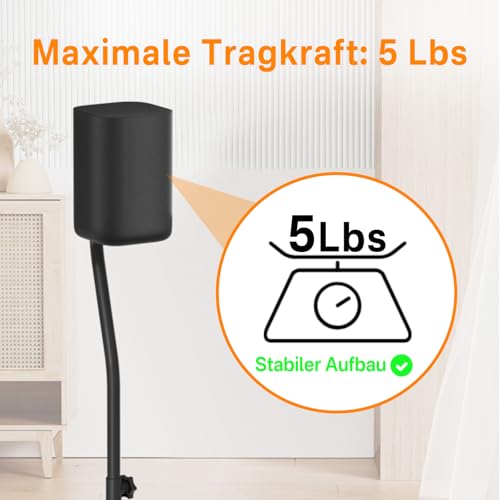 Universal-Surround-Lautsprecherständer Paar Höhe erweitern 33„ bis 42“ - Hintere Lautsprecherständer für LG, Vizio, Sony, Samsung Die meisten kleinen Satelliten-Surround-Sound-Lautsprecherständer