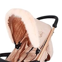 My Babiie Blush Pram Hood Fur Trim, 1 Count (Pack of 1)