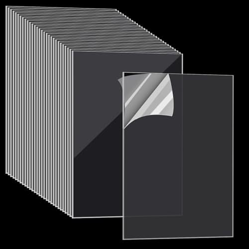 STARVAST 30er Profi Set Acrylglas Platten，10 x 15 cm Acrylplatten Ultra Klare Transparente，Acrylglas Transparent Acrylplatte für Fotorahmen, Projektausstellung, Malerei, Tischaufsteller