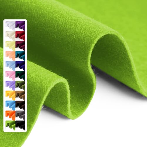 Image of Spring Green Soft Felt Sheet, 18 inch x 36 inch, 1.6mm Thick Acrylic Felt Fabric | Premium Craft Felt for Sewing, DIY Projects, Embroidery, Decorations, Art, and School Projects