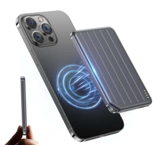 Amazon | モバイルバッテリー MagSafe対応 超薄型 8mm 軽量 小型