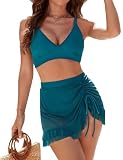 Blooming Jelly Women's High Waisted Bikini Sets Tummy Control Bathing Suit Two Piece Swim Suit 2026 Retro Swimsuit(Black Mesh,Medium)