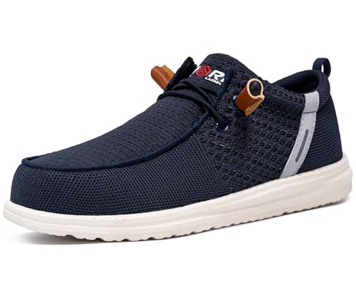 LARNMERN Slip On Steel Toe Loafers