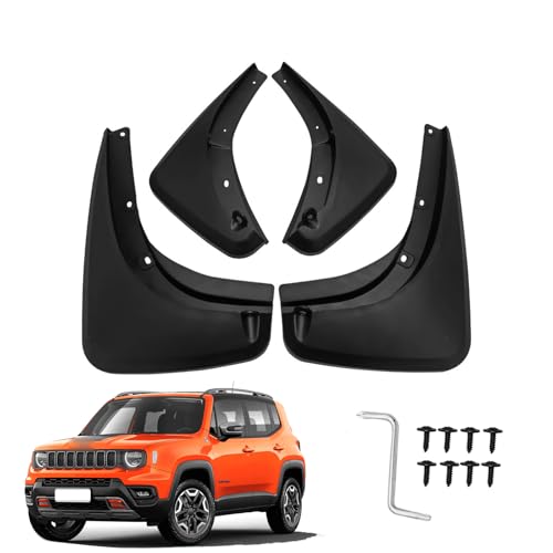 Image of Custom Fit for Mud Flaps Jeep Renegade 2015-2024 Mud Splash Guard Front and Rear 4-PC Set