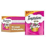 Temptations Classic Treats For Cats Blissful Catnip Flavor 6.3 Ounces (Pack Of 10)