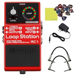 INCLUDES: Boss RC-1 Loop Station Looper Pedal Bundle with 2x Strukture S6P48 Woven Right Angle Patch Cables, 12x Guitar Picks, 9V Power Adapter, and Liquid Audio Polishing Cloth. This bundle features the versatile Boss RC-1 Loop Station Looper Pedal ...