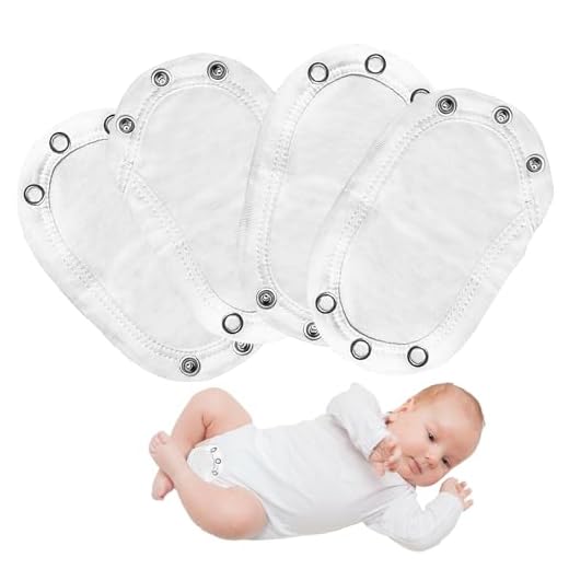 Extensor Body Bebe 4 pcs Extensores Mono Para Bebé, Extensor De Ropa De Bebé Alargador Body Bebe, Extensor De Mono Extensor de Mono de Bebé, Extensor de Mono de Algodón De Utilidad, Unisex