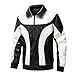 Men's Outdoor Windproof Rain Leisure Sports PU Leather All-In-One Leather Jacket WHITE S