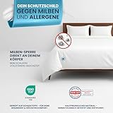 Glückstoff® Milbenbezug Bettdecke 135x200 [Zertifiziert IN Deutschland] - Allergie Bettwäsche Anti Milben - Allergiker-Bettwäsche - Anti Milben Bettbezug Encasing Deckenbezug - Milbenschutzbezug