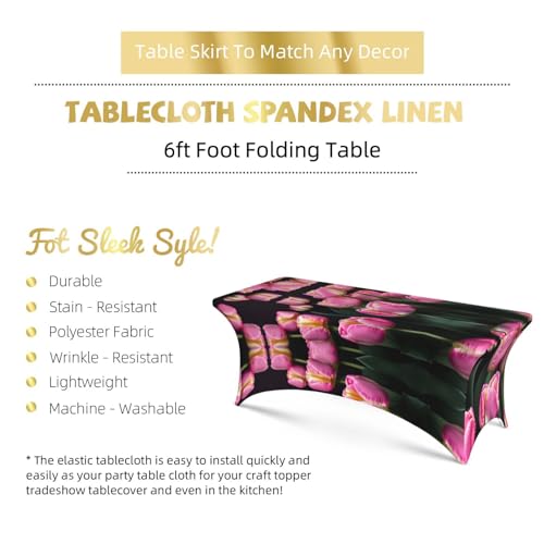 Nappe de table extensible élasthanne fleurie pour masquer vos tables