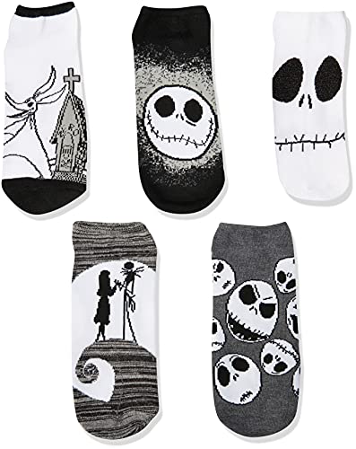 Image of Disney Women's Nightmare Before Christmas No Show Socks (5 Pack)