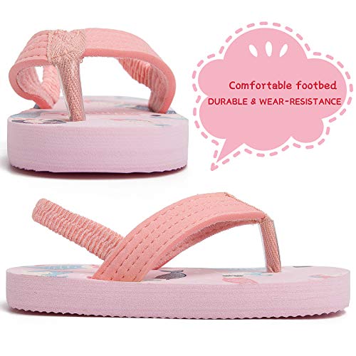 Image of Boys Girls Strap Flip Flops Sandals Cute Cartoon Unicorn Shark Toddler Flip Flop Kids Pool Beach Flat Slide Summer Water Shoes