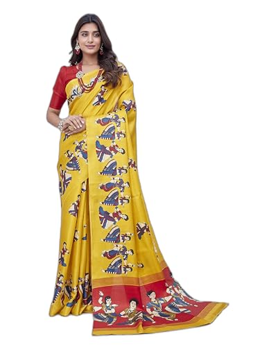 Image of Yashika Women's Sarees Women's Combo Art Silk Printed Saree With Unstitched Blouse Piece |saree for Women | saree combo | New Sari | Saree Pack Of 3