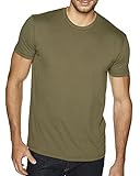Next Level Apparel 6410 Mens Premium Fitted Sueded Crew Tee - Military Green44; Large