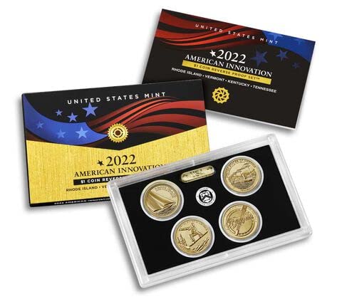 2022 S Reverse American Innovation Proof Set 22GC $1 US Mint Proof