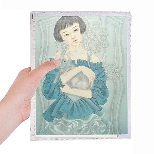Carnet de notes peinture chinoise rechargeable à spirale Blue Dress pour esquisses et notes