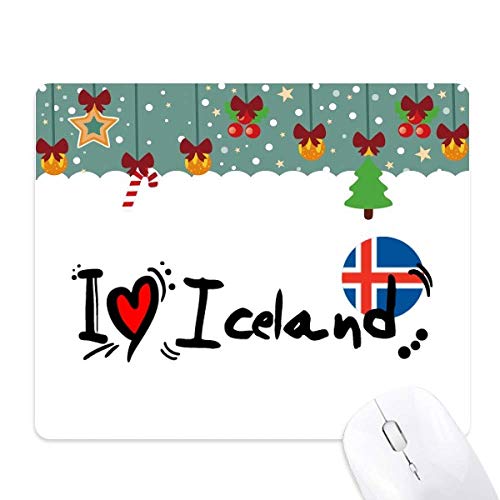 Alfombrilla de ratón I Love Islandia con diseño de corazón y superficie suave de ordenador