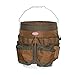 BucketBoss 10056 Bucket Boss 5 Gallon Bucket Canvas Tool Holder and Organizer with 56 Pockets for Bucket Organization in Brown and Green