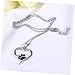 LIOOBO Pet Paw Necklace for Dogs and Cats Heart-Shaped Pendant Jewelry for Pet Birthdays Holidays Photo Sessions Material