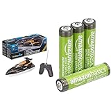 Revell Control Spring Tide RC Boot, GHz/Li-Ion Akku, 8+ Jahre, & AAA Akkus Amazon Basics 4 Stück, 850mAh