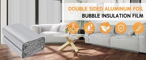 Image of Livshine Double Reflective Aluminum Foil Heat Insulation 4MM 1.25 x 2Mtr Thick Bubble Shield, Reflective Window Insulation Radiant Barrier Roll for Windows and Roof Weatherproofing (4mm 1.25 x 2Mtr)