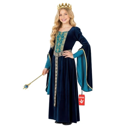 Morph Costume Medieval Enfant, Robe Medievale Fille, Deguisement Medieval Fille, Deguisement Moyen Age Enfant, Robe Princesse, Costume Halloween, Déguisement...