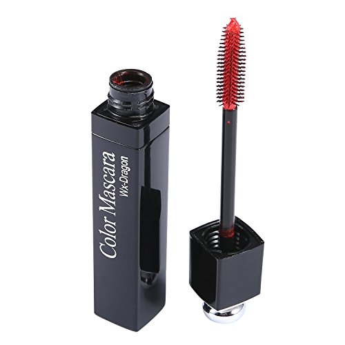 Colorful Mascara FOONEE Colored Mascara Waterproof 3D Fiber Mascara Lengthening Volumizing Mascara Lasting No Clumping Mascara (Red)