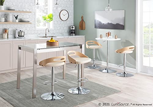 Woybr Mdf, Chrome Top Does Not Spin. Adjustable Bar Table #TOP4