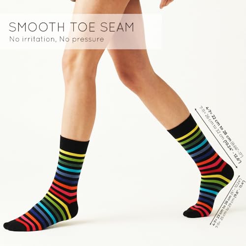 Image of Mysocks Men and Women Crew Socks Extra Fine Combed Cotton Seamless Toe